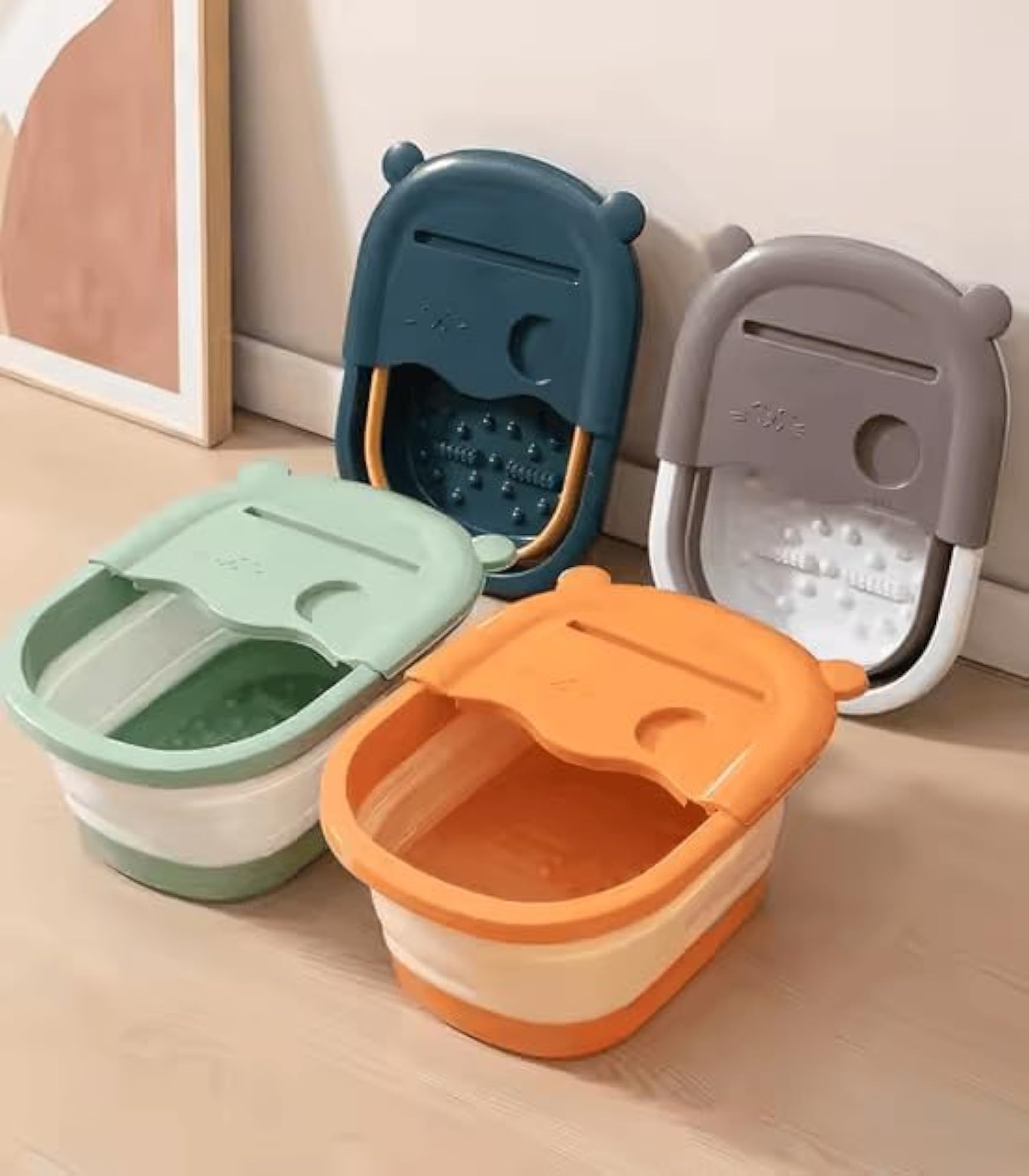 Collapsible Foot Bath Basin with Massage Acupoint
